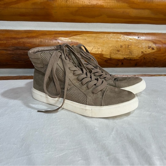 Steve Madden Shoes - Steve Madden Women’s High-Top Sneakers in Brown Suede 10